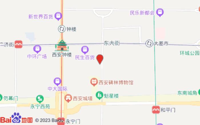 布丁严选酒店(西安钟鼓楼回民街骡马市店)位置图