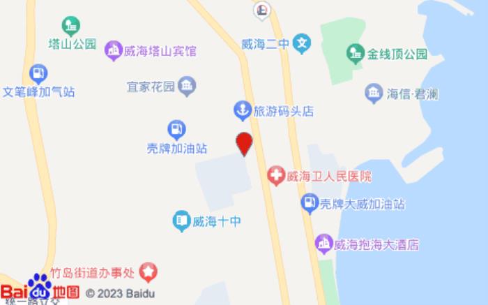 格林电竞酒店(威海青岛北路大润发店)位置图