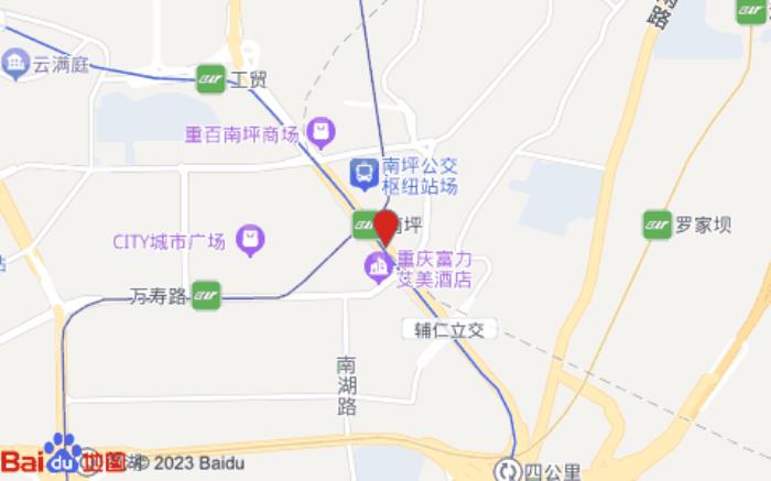 重庆开元名庭酒店(南岸区南坪万达广场店)位置图