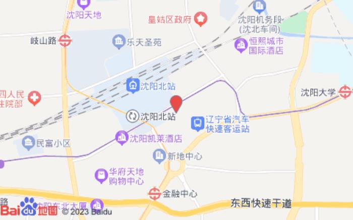 桔子水晶酒店(沈阳北站店)位置图