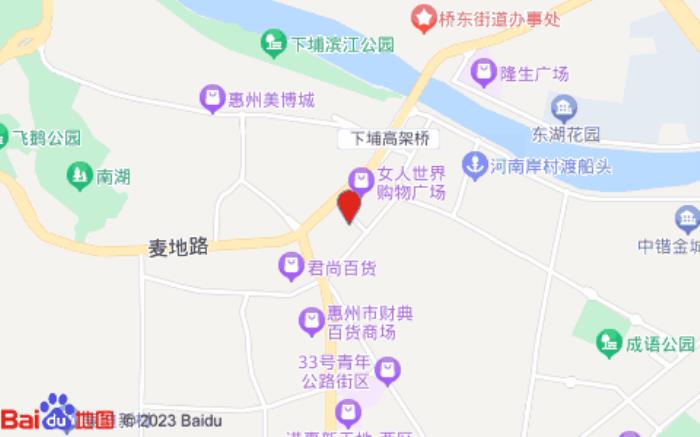 汉庭酒店(惠州世贸中心店)位置图