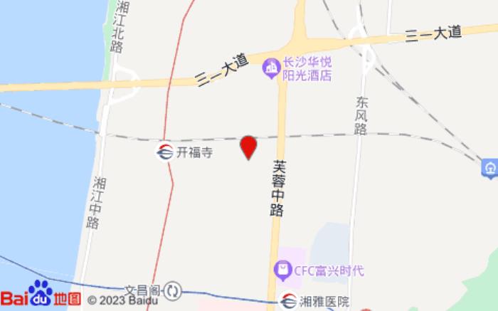 桔子酒店(长沙芙蓉中路天健城店)位置图