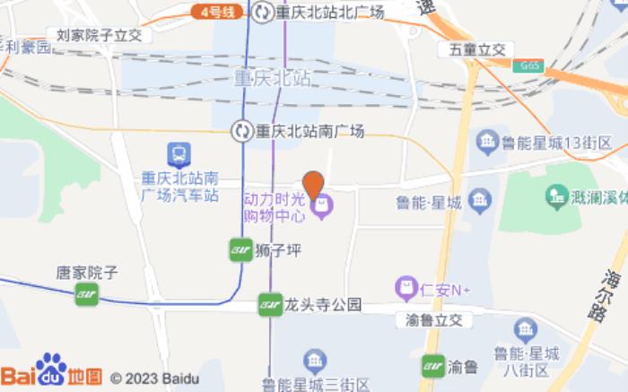 重庆北站亚朵酒店位置图