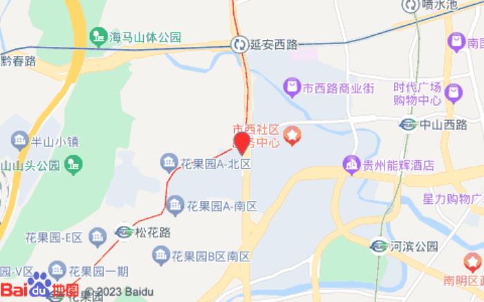 贵阳花果园文创园轻居酒店位置图