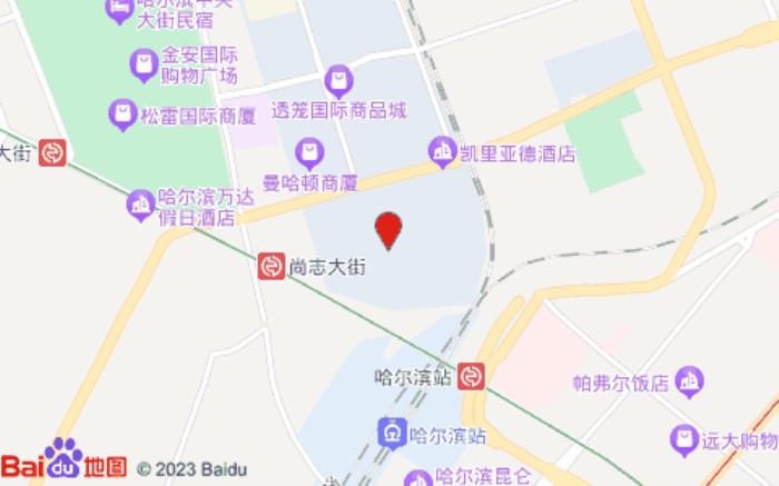 汉庭酒店(哈尔滨火车站中央大街店)位置图