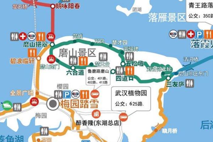 武汉东湖磨山景区地图最新 武汉东湖磨山景区地图最新