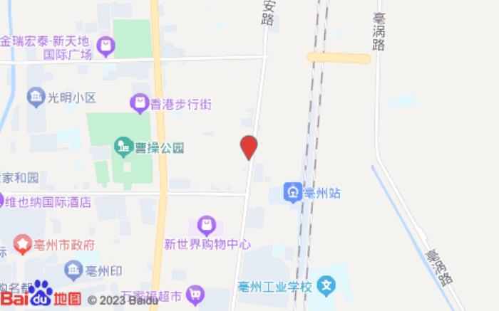 青皮树酒店(亳州火车站店)位置图 青皮树酒店(亳州火车站店)位置图