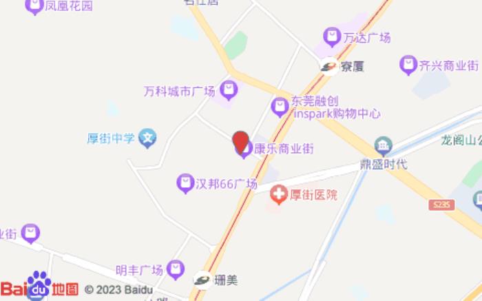 八方快捷酒店(厚街东风路中心店)位置图