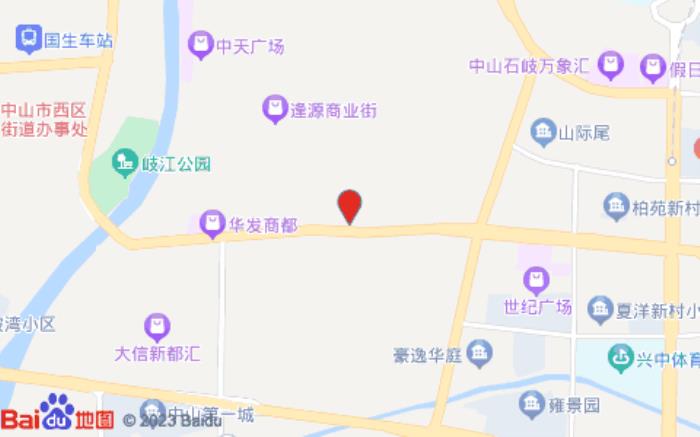 山水时尚酒店(中山中店)位置图