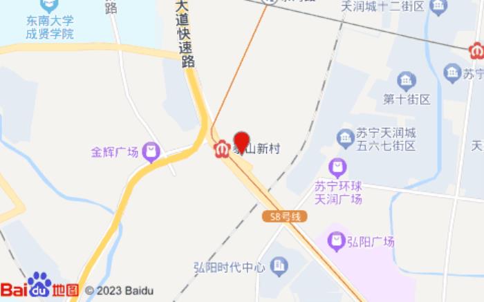 榴莲小星连锁酒店(泰山新村店)位置图