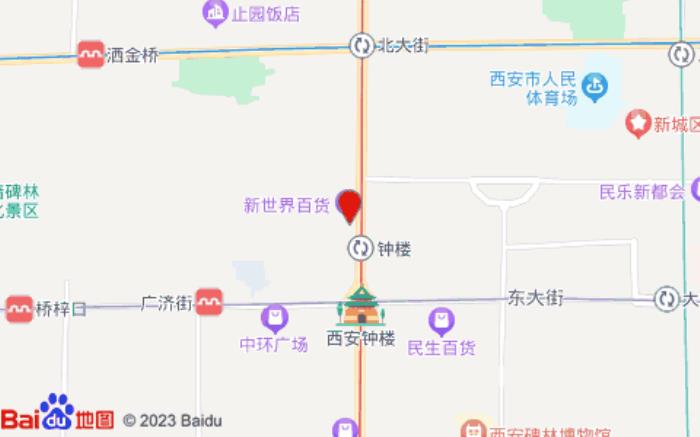山水时尚酒店(西安钟楼店)位置图
