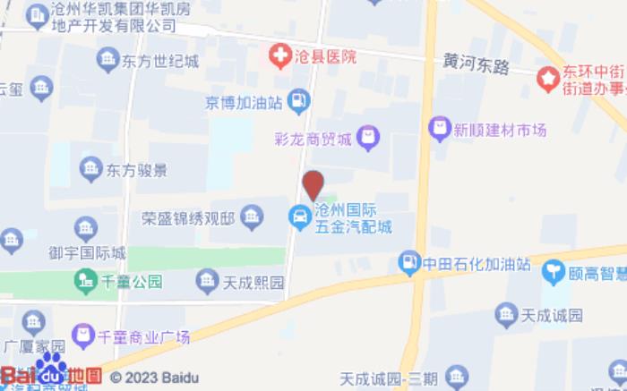 白玉兰酒店(沧州国际五金城店)位置图 白玉兰酒店(沧州国际五金城店)位置图