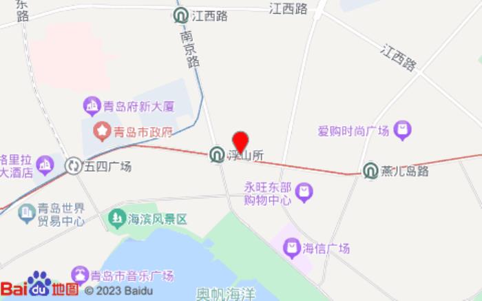 柏曼酒店(青岛五四广场店)位置图