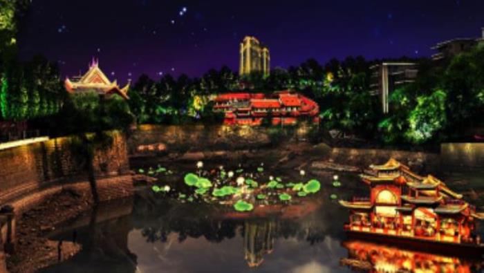 自贡夜游釜溪 自贡夜游釜溪